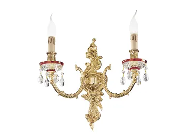 EDGARD 4300/A2-SH - Shaded gold plated wall light with Schoeler crystals _ Possoni Illuminazione